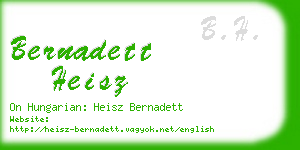 bernadett heisz business card